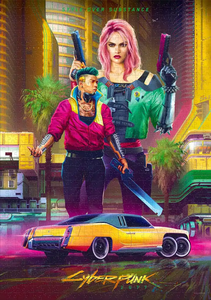 Cyberpunk 2077 Puzzle Kitsch Style (1000 dílků) fotografii produktu