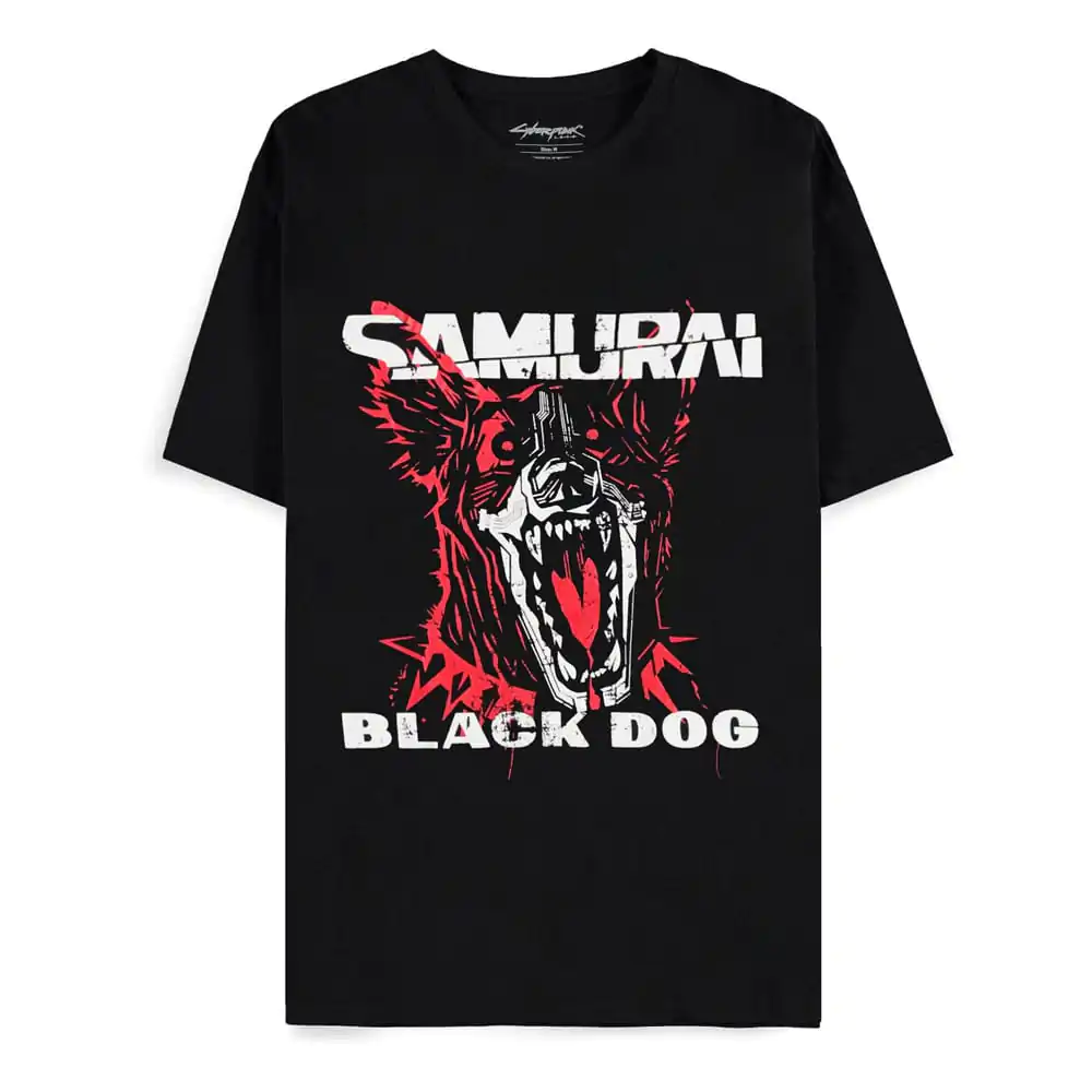 Cyberpunk 2077 tričko Black Dog Samurai Album Art fotografii produktu