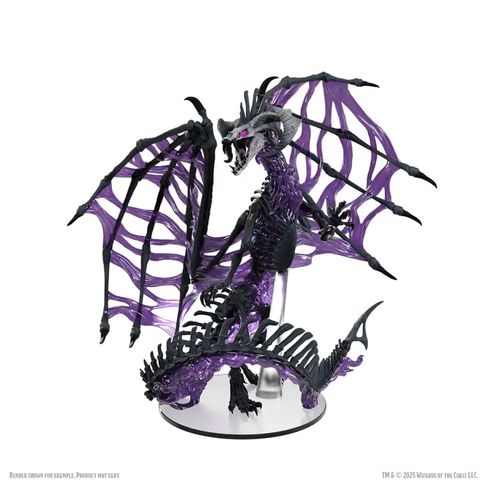 D&D Icons of the Realms Boxed prepainted Miniatures Black Dracolich 30 cm figurka fotografii produktu