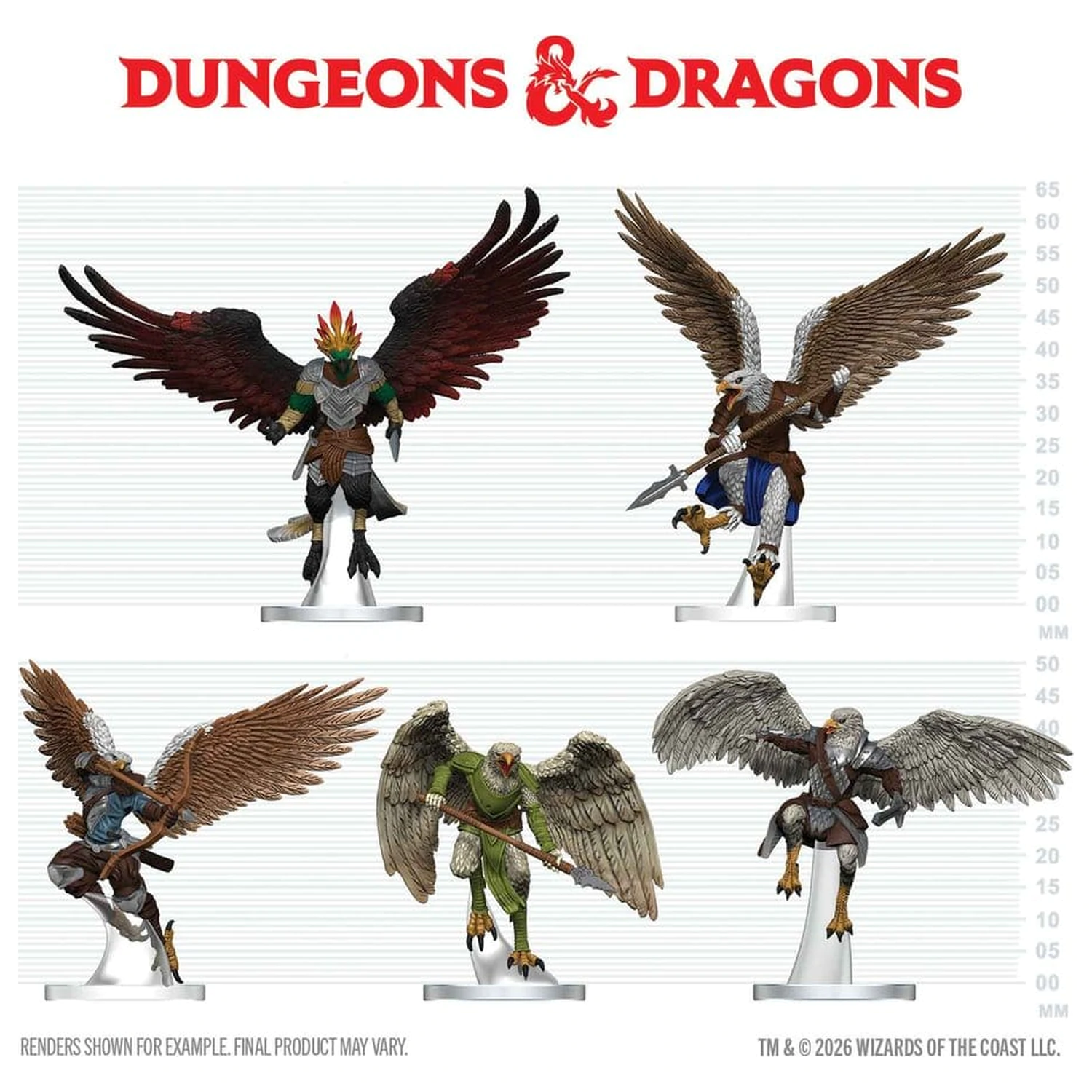 D&D Icons of the Realms Mini figurky Aarakocra Flock 20 cm fotografii produktu