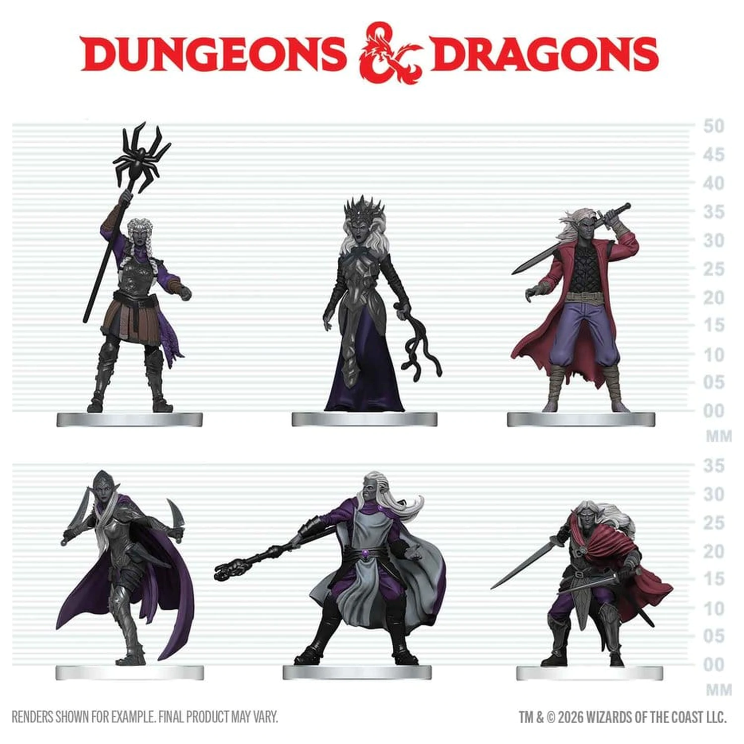 D&D Icons of the Realms Mini figurky Drow Warband 20 cm fotografii produktu