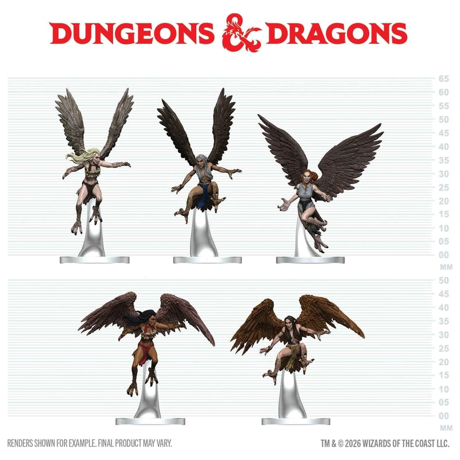 D&D Icons of the Realms Mini figurky Harpy Flock 20 cm fotografii produktu