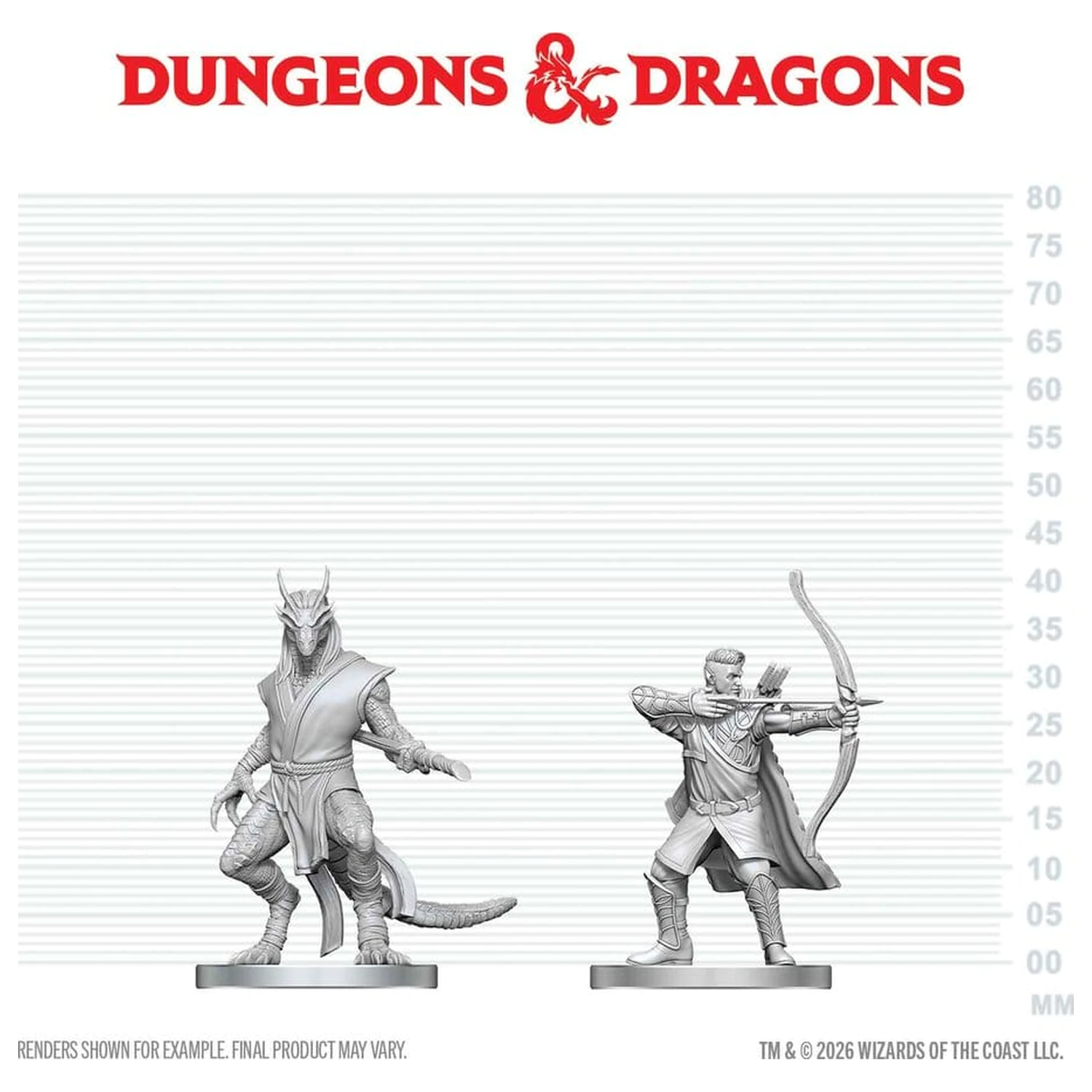 D&D Nolzur's Marvelous Miniatures Mini figurky Elf Ranger a Dragonborn Monk fotografii produktu
