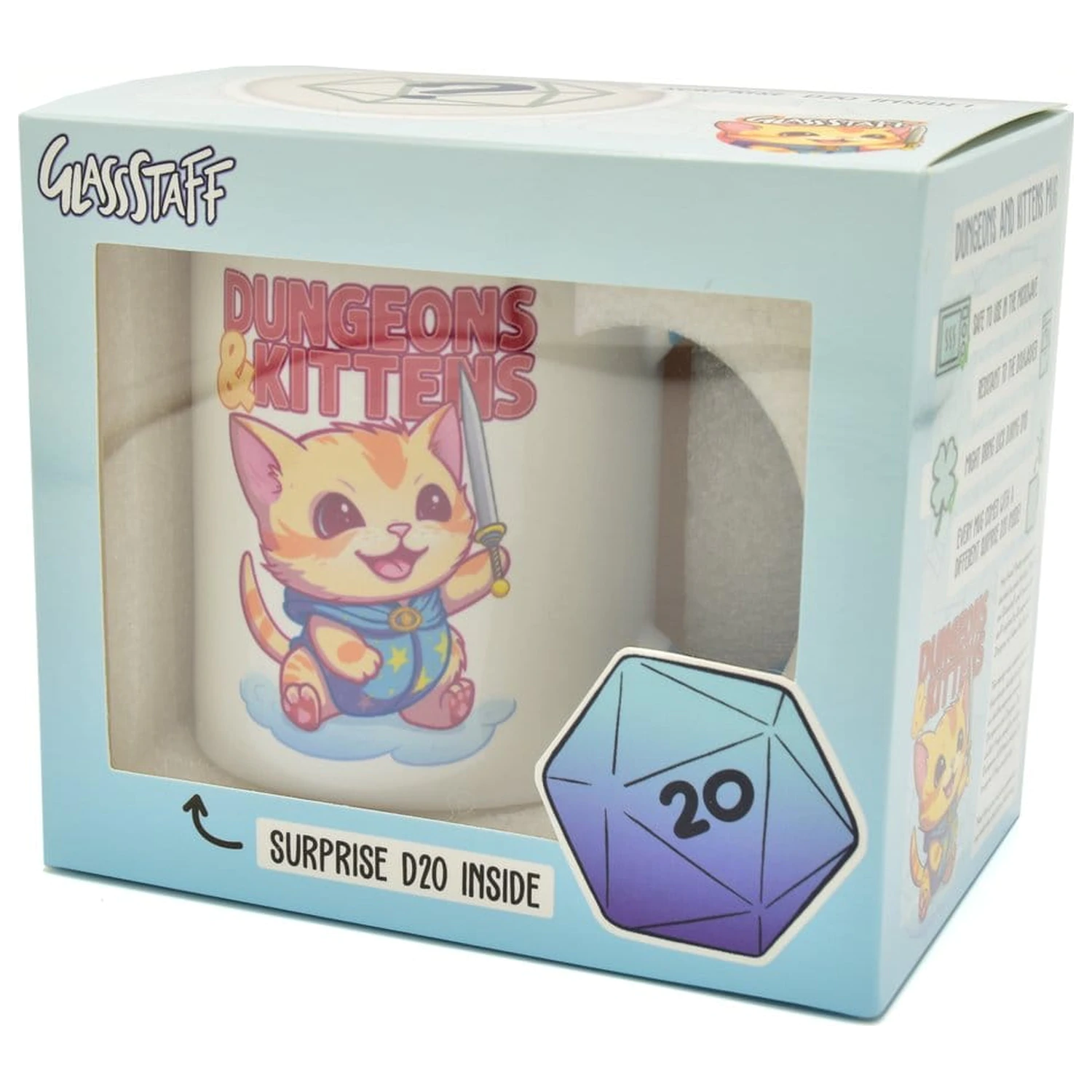 Dungeons & Kittens dárková sada hrnek & kostky D20 fotografii produktu