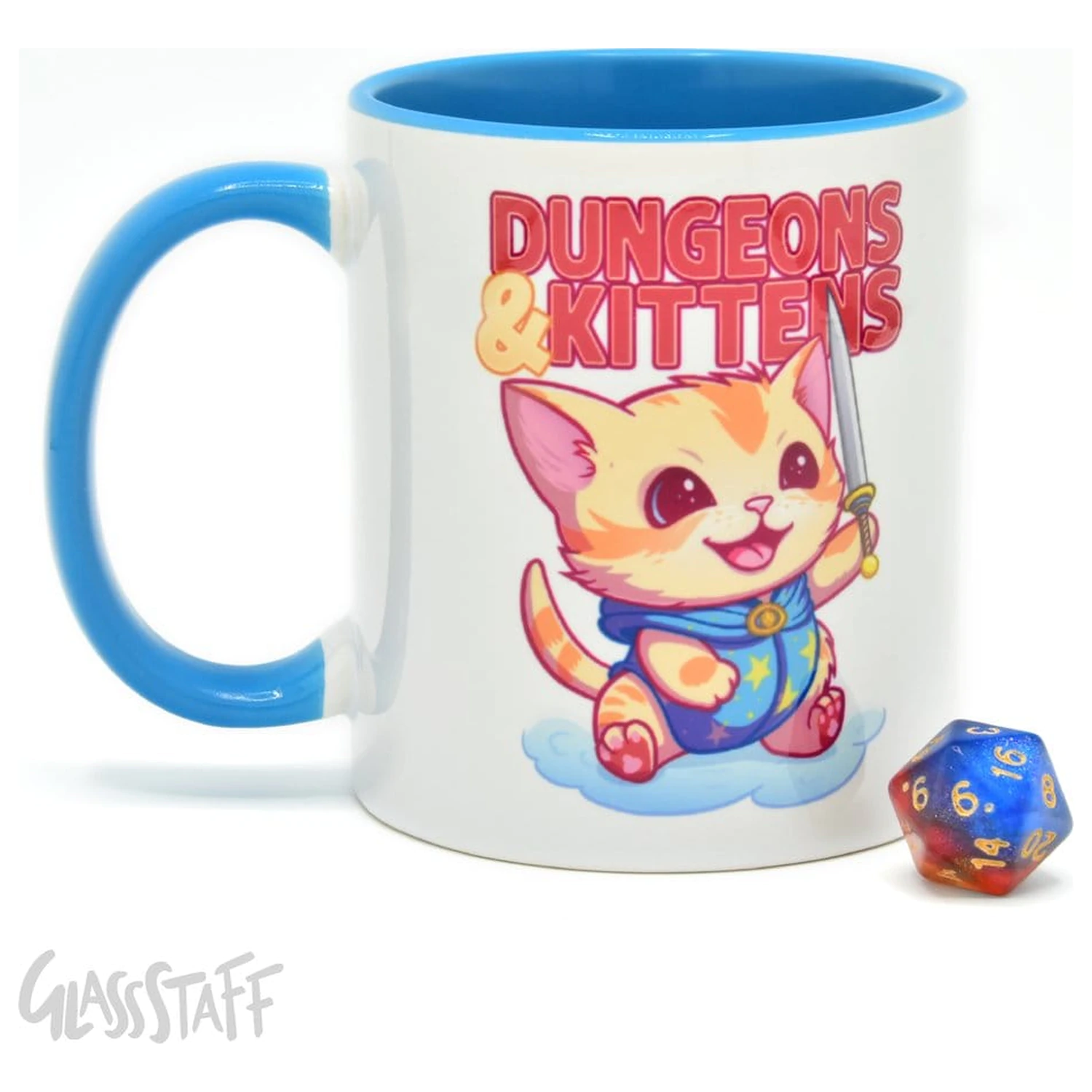Dungeons & Kittens dárková sada hrnek & kostky D20 fotografii produktu
