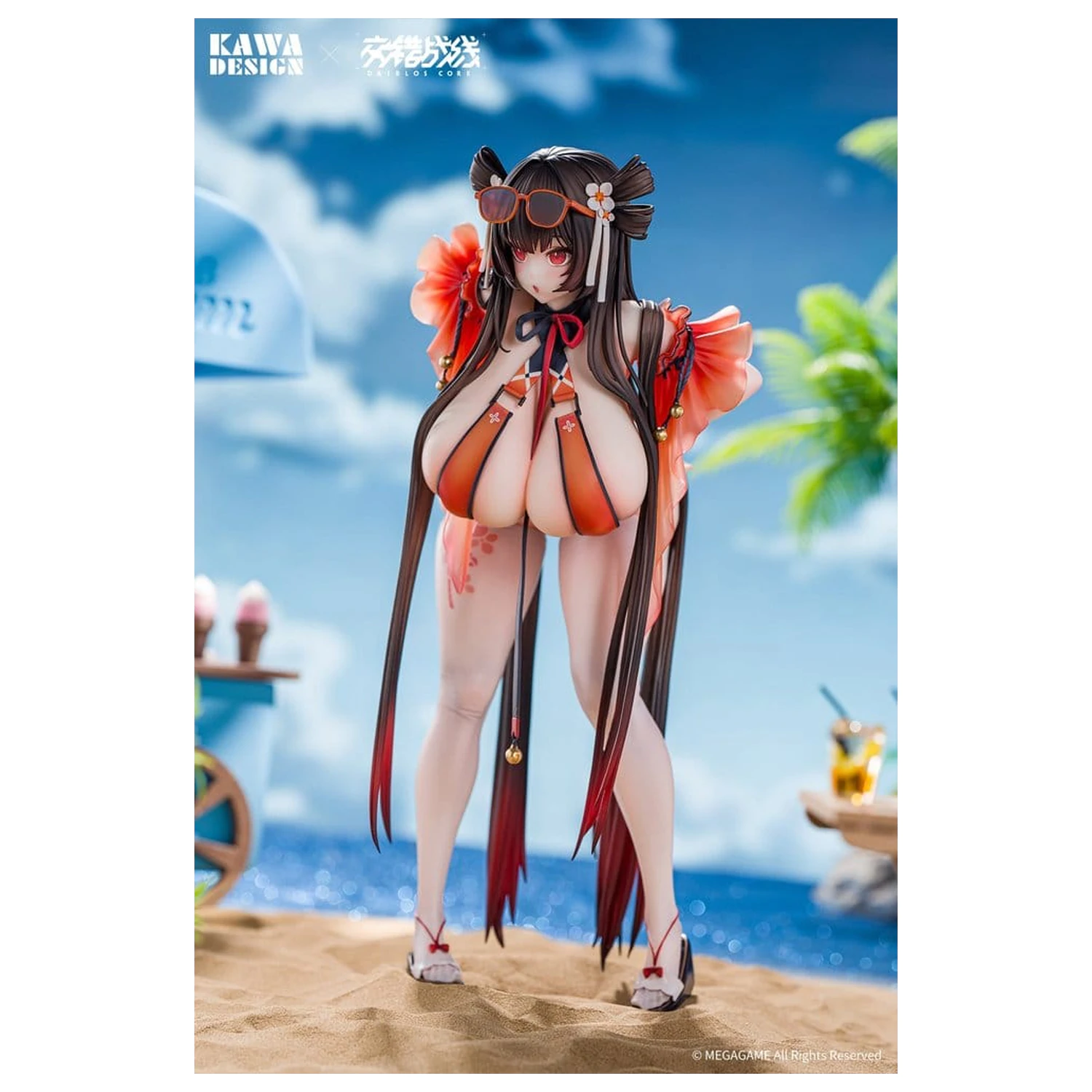 Daiblos Core PVC figurka 1/6 Maree Rouge Rakubai no Utage 25 cm fotografii produktu
