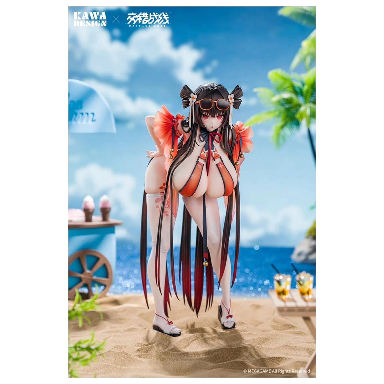 Daiblos Core PVC figurka 1/6 Maree Rouge Rakubai no Utage 25 cm fotografii produktu