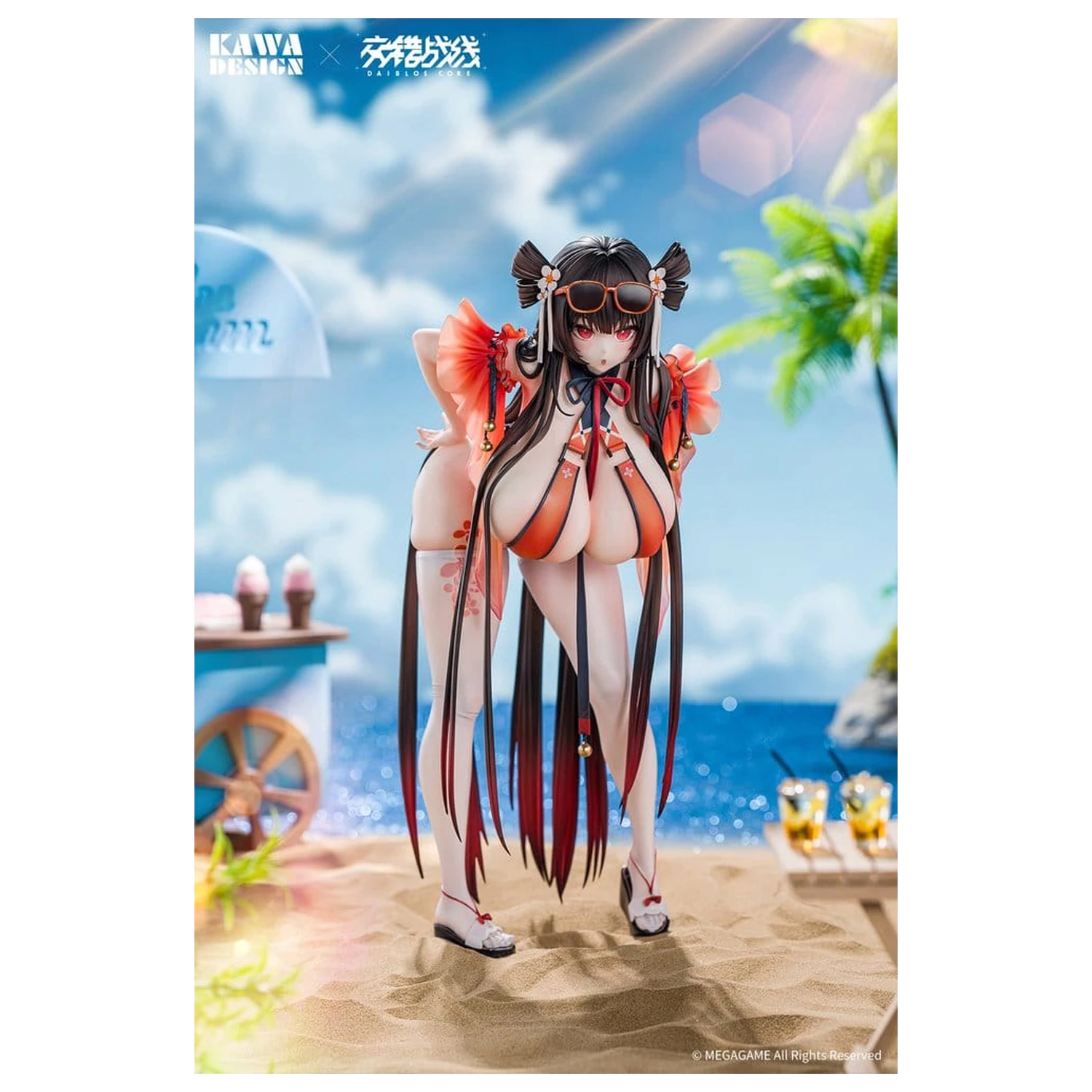Daiblos Core PVC figurka 1/6 Maree Rouge Rakubai no Utage Wet Ver. 25 cm fotografii produktu