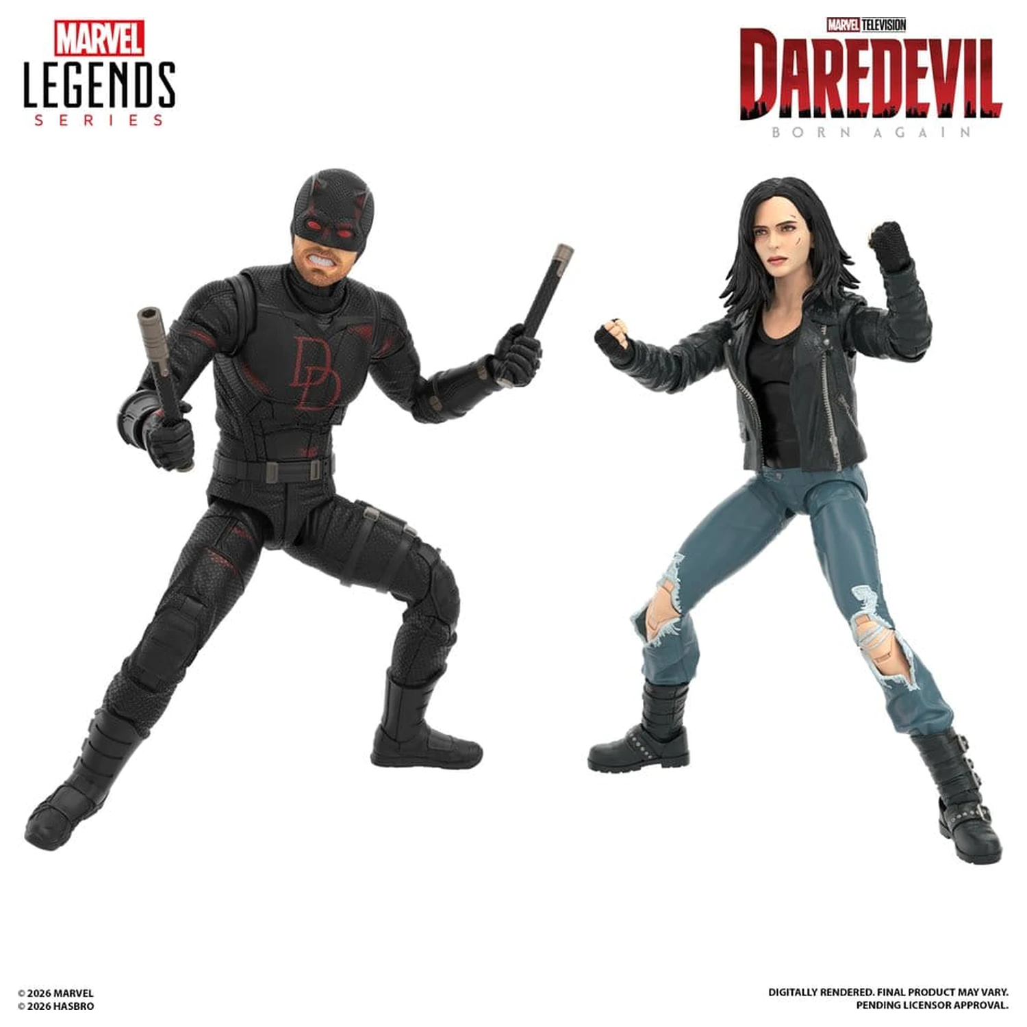 Daredevil: Born Again Marvel Legends akční figurky 2-Pack Daredevil & Jessica Jones 15 cm fotografii produktu