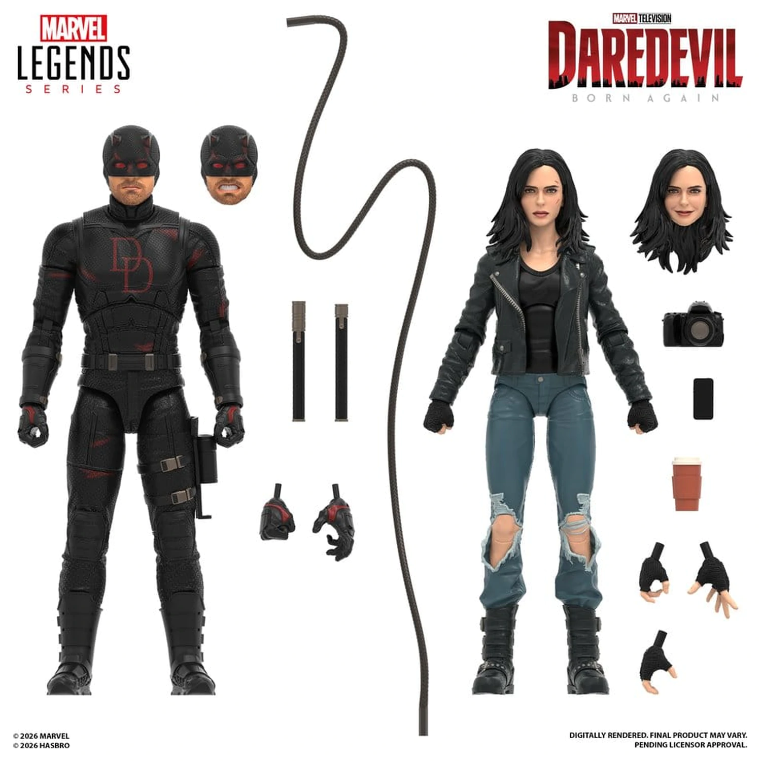 Daredevil: Born Again Marvel Legends akční figurky 2-Pack Daredevil & Jessica Jones 15 cm fotografii produktu