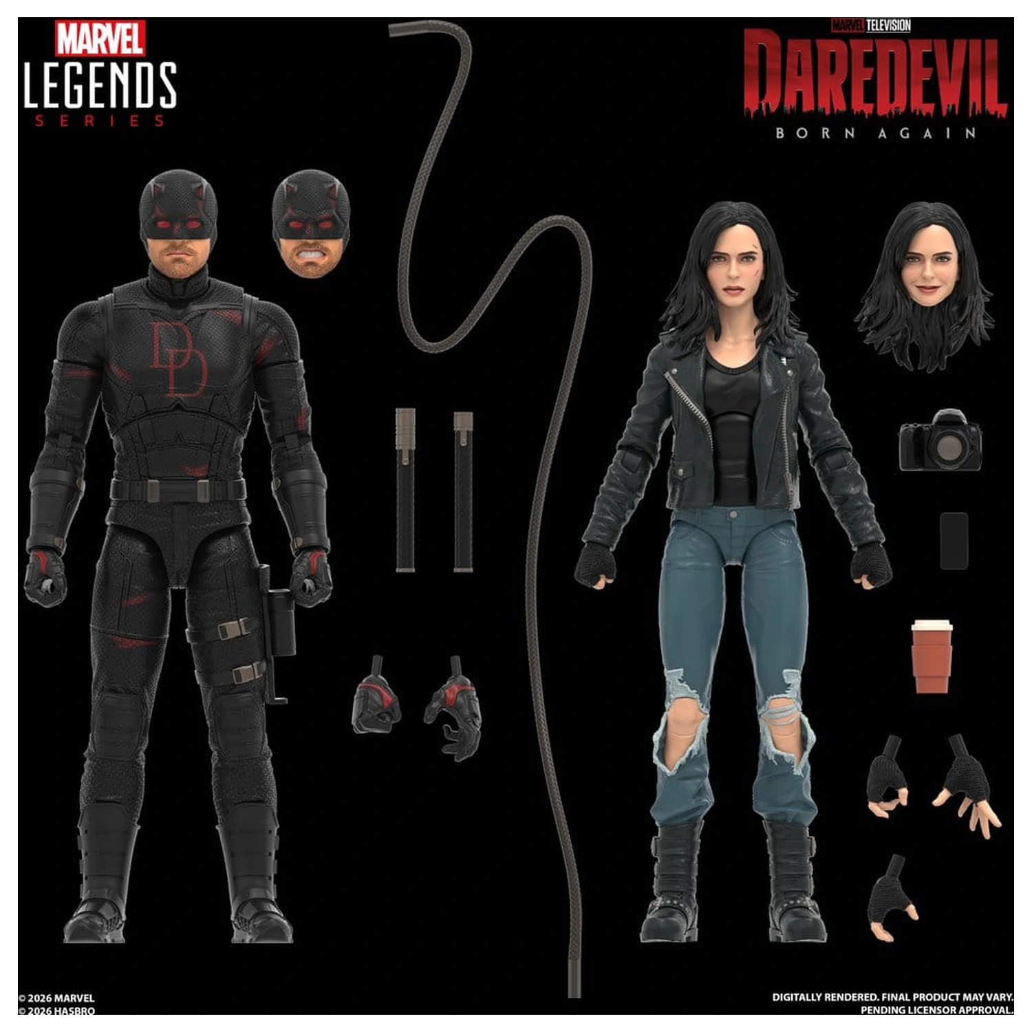 Daredevil: Born Again Marvel Legends akční figurky 2-Pack Daredevil & Jessica Jones 15 cm fotografii produktu