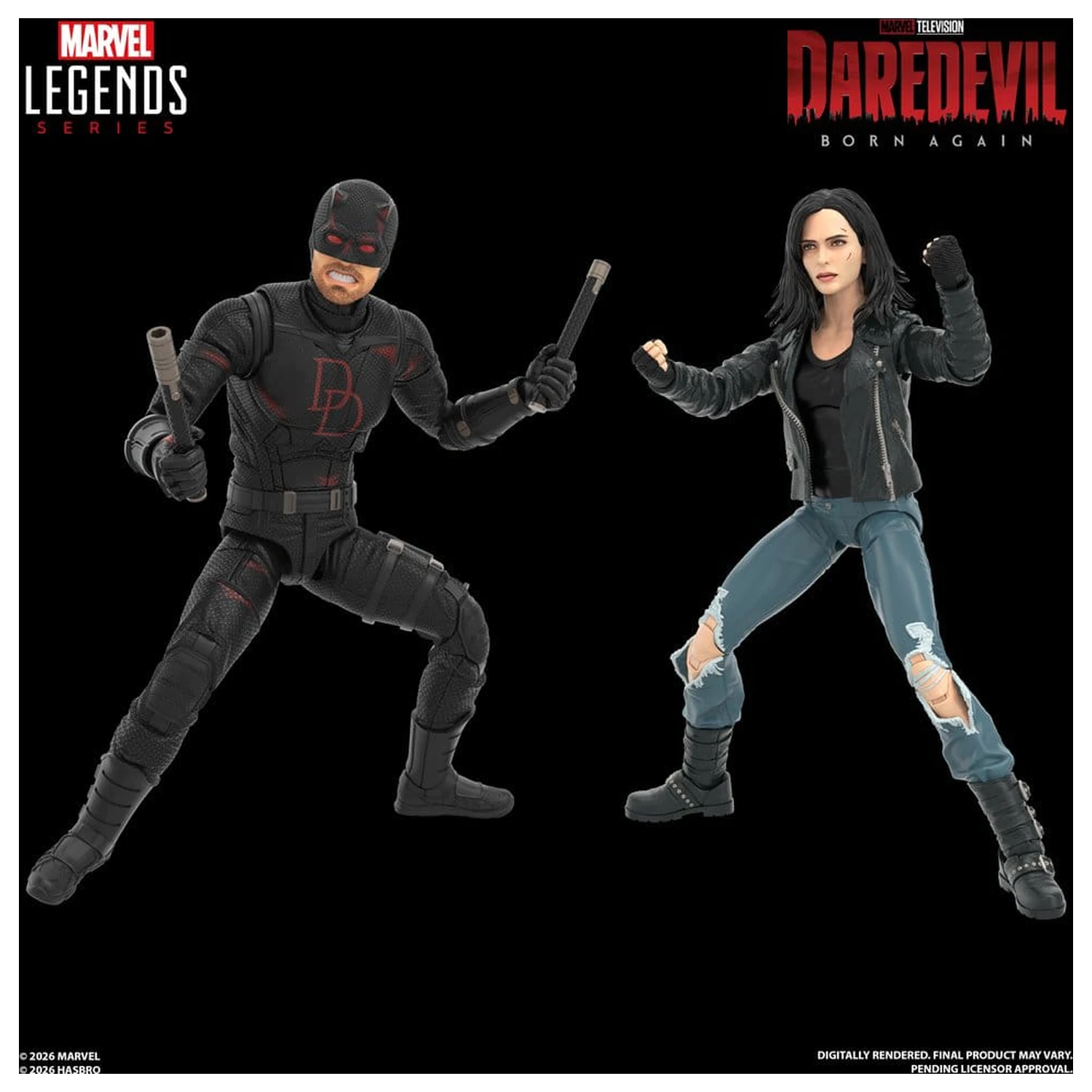 Daredevil: Born Again Marvel Legends akční figurky 2-Pack Daredevil & Jessica Jones 15 cm fotografii produktu