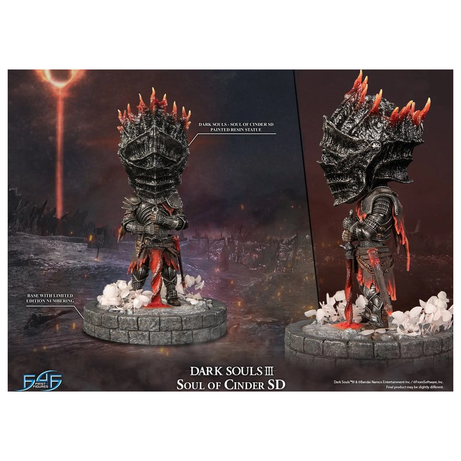 Dark Souls III Pryskyřicová Socha Soul of Cinder SD 22 cm fotografii produktu