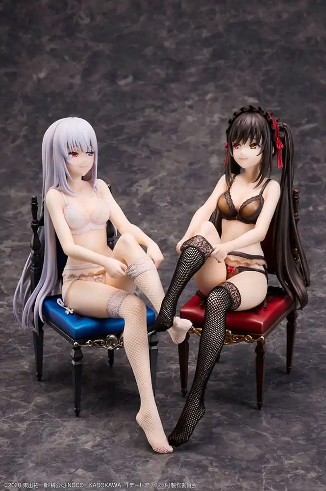 Date A Bullet PVC sochy 1/7 Kurumi Tokisaki & White Queen 17 cm fotografii produktu