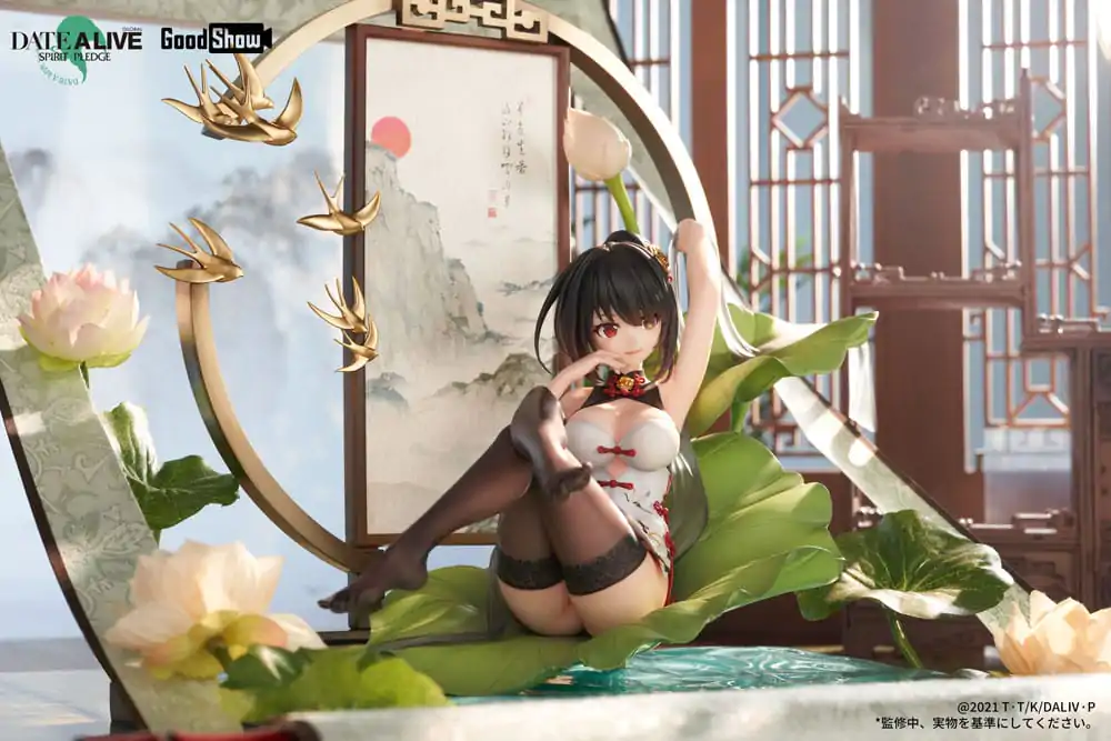 Date A Live: Spirit Pledge PVC socha 1/7 Kurumi Tokisaki Ink Black China šaty verze 22 cm fotografii produktu