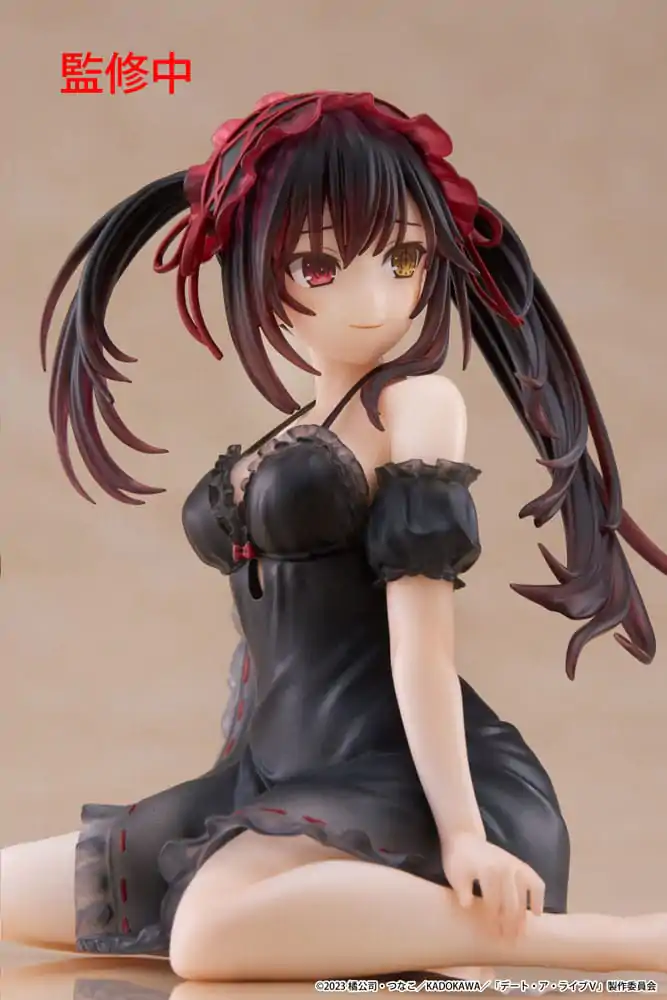 Date A Live V PVC Soška Desktop Cute Figure Kurumi Tokisaki Nightwear Ver. 13 cm fotografii produktu
