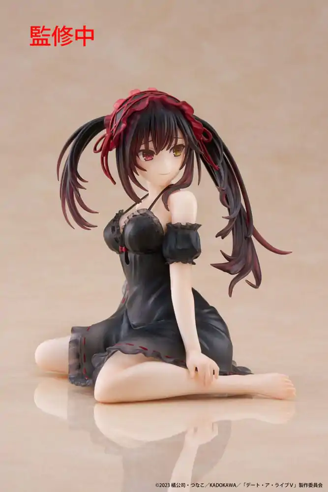 Date A Live V PVC Soška Desktop Cute Figure Kurumi Tokisaki Nightwear Ver. 13 cm fotografii produktu