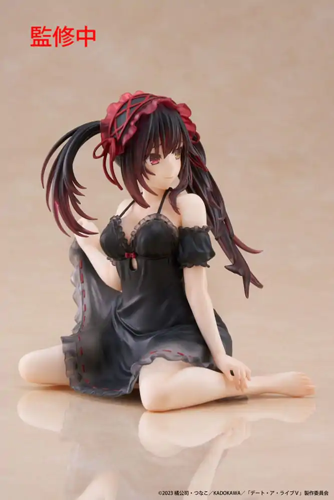 Date A Live V PVC Soška Desktop Cute Figure Kurumi Tokisaki Nightwear Ver. 13 cm fotografii produktu