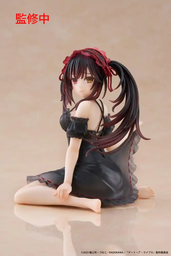 Date A Live V PVC Soška Desktop Cute Figure Kurumi Tokisaki Nightwear Ver. 13 cm fotografii produktu