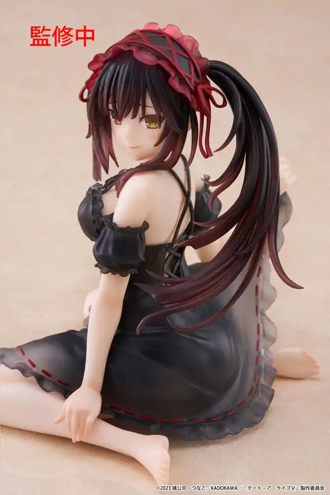 Date A Live V PVC Soška Desktop Cute Figure Kurumi Tokisaki Nightwear Ver. 13 cm fotografii produktu