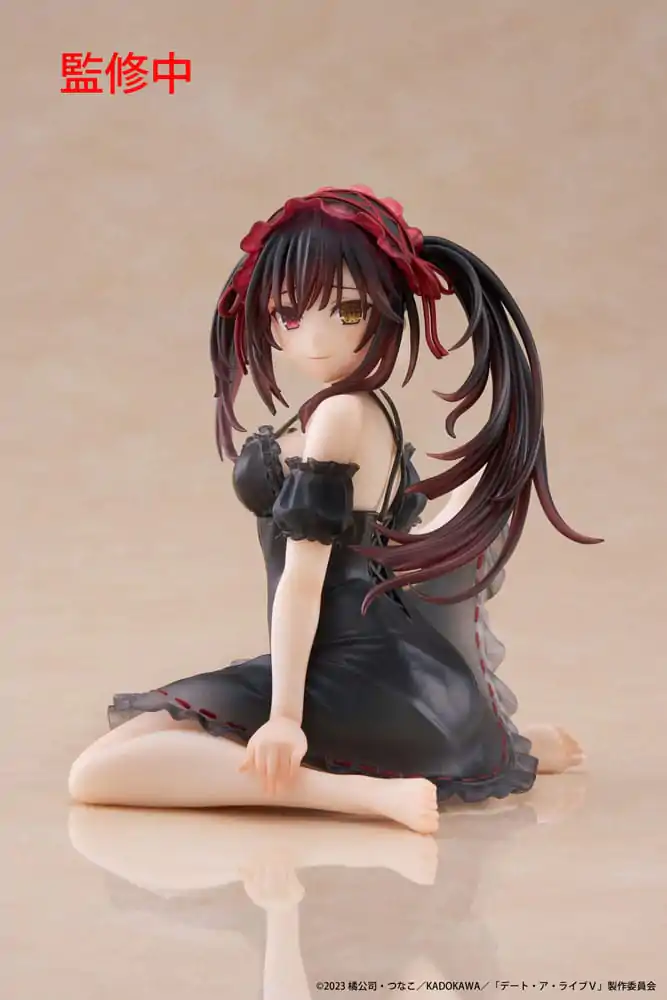 Date A Live V PVC Soška Desktop Cute Figure Kurumi Tokisaki Nightwear Ver. 13 cm fotografii produktu