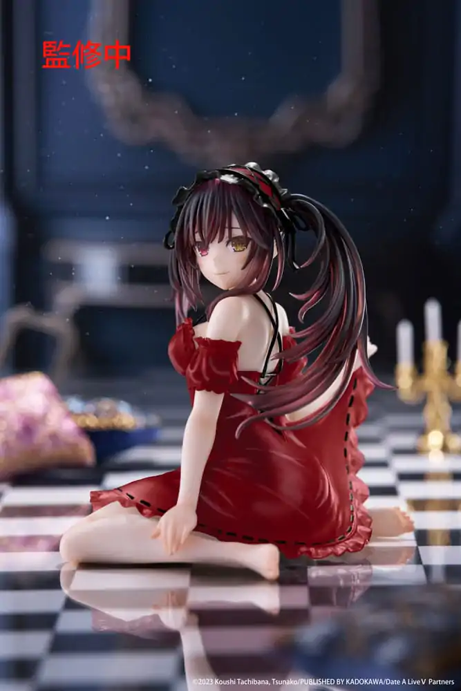 Date A Live V PVC Soška Stolní Roztomilá Figurka Kurumi Tokisaki Nightwear Ver. Renewal 13 cm fotografii produktu