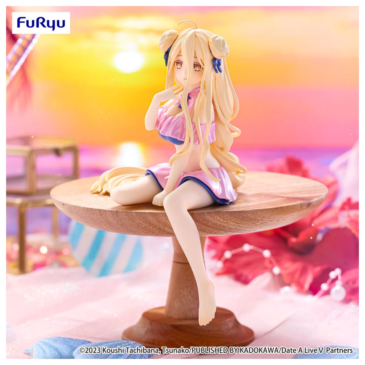 Date A Live V Zátka na nudle PVC soška Mukuro Hoshimiya Swimsuit Pastel Pink Color Ver. 13 cm fotografii produktu