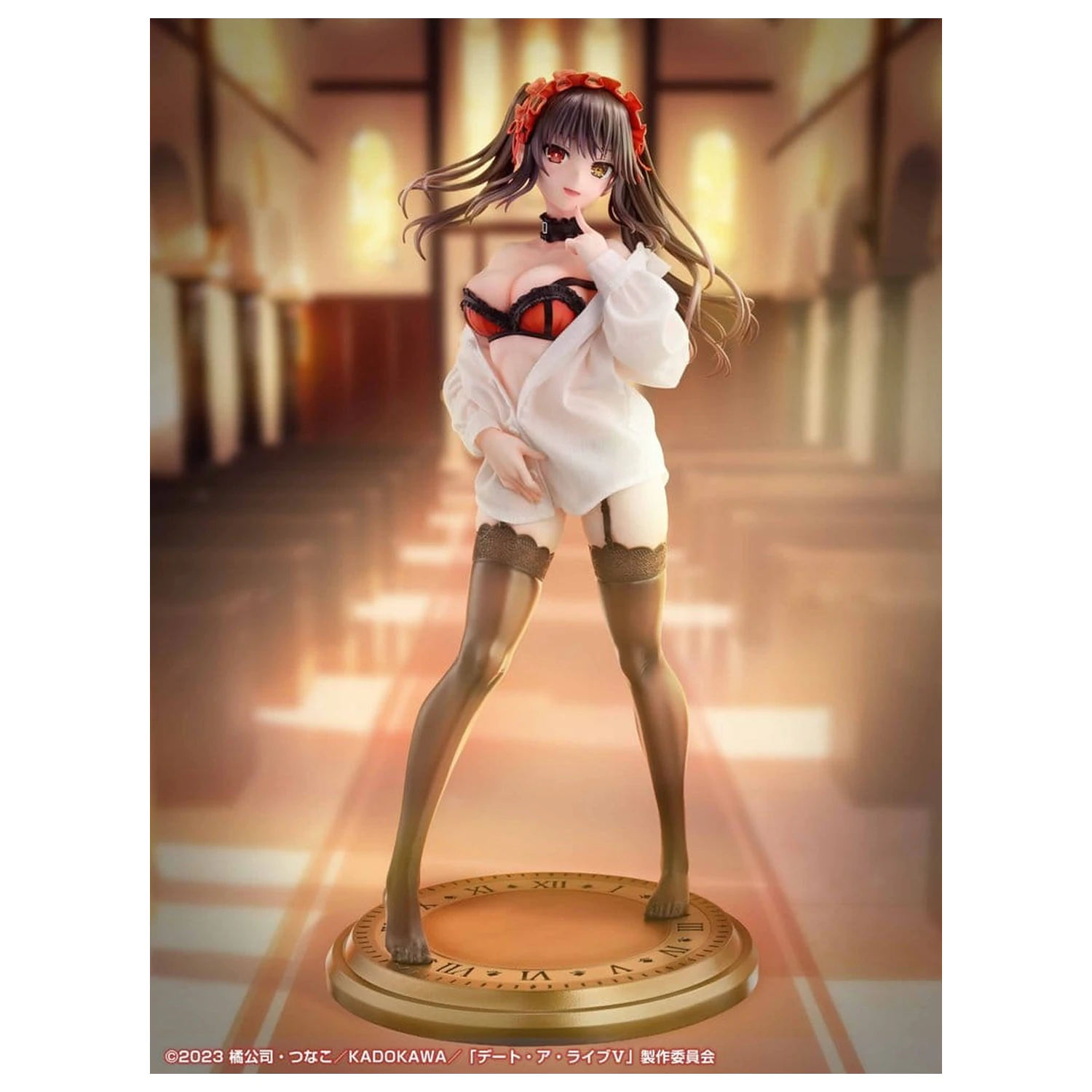 Date A Live V Re:Dress PVC figurka 1/4 Kurumi Tokisaki Dress shirt Ver. 40 cm fotografii produktu