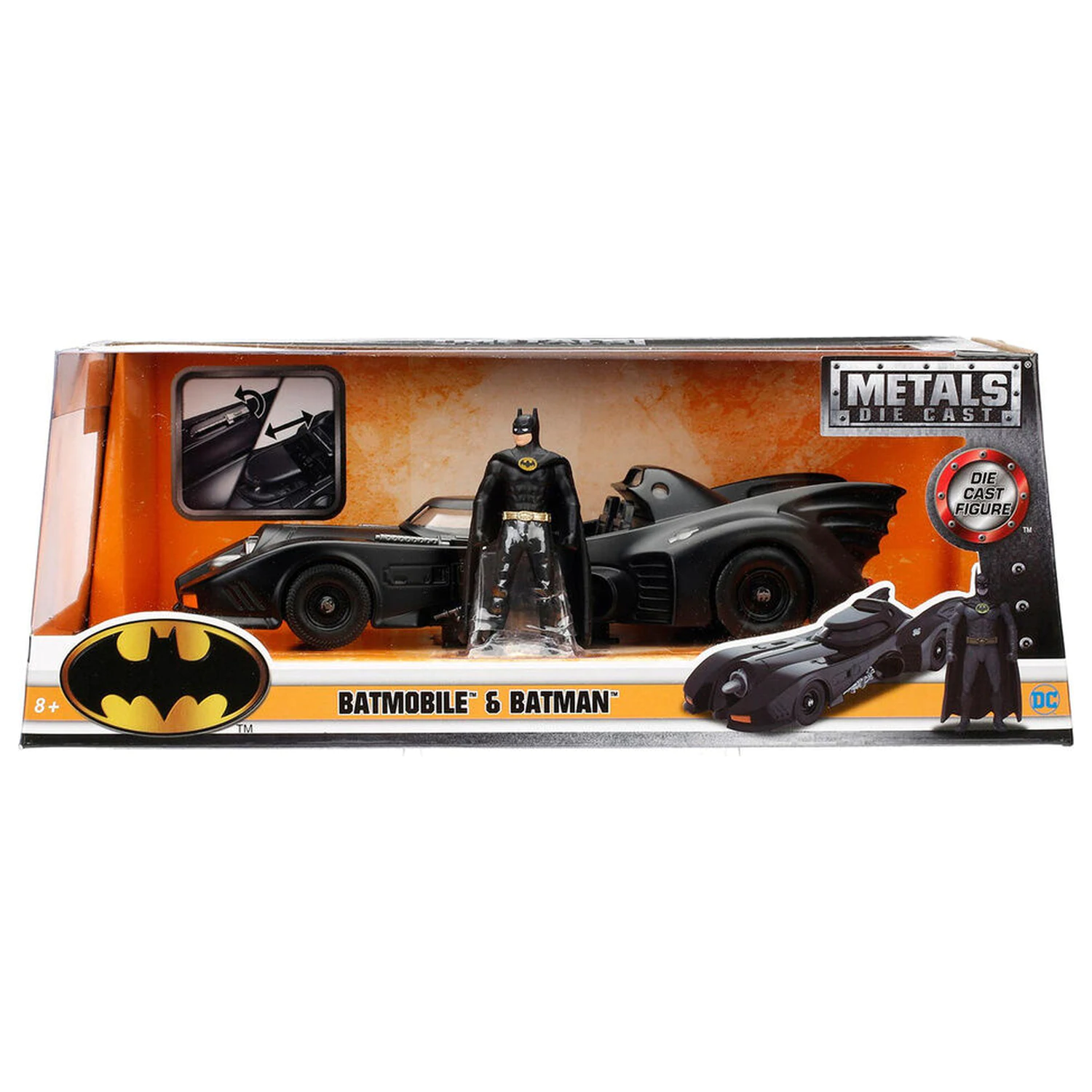 DC Comics Batmovil kovové auto + figurka Batman sada fotografii produktu