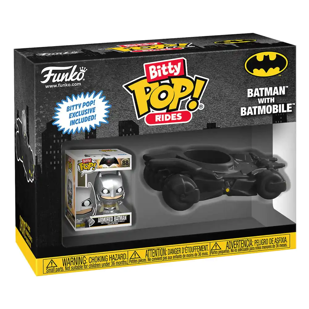 DC Comics Bitty Funko POP! Rides Vinyl Figure Batman s Batmobilem 2,5 cm fotografii produktu