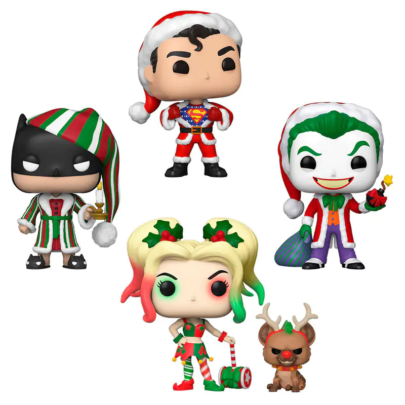 DC Comics POP! Heroes Vinylová figurka balení 4 kusů Holiday 9 cm fotografii produktu