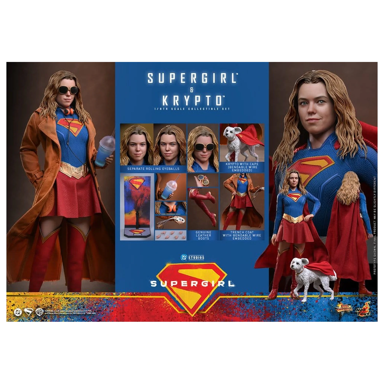 DC Comics Movie Masterpiece Sada akčních figurek Supergirl & Krypto 28 cm fotografii produktu