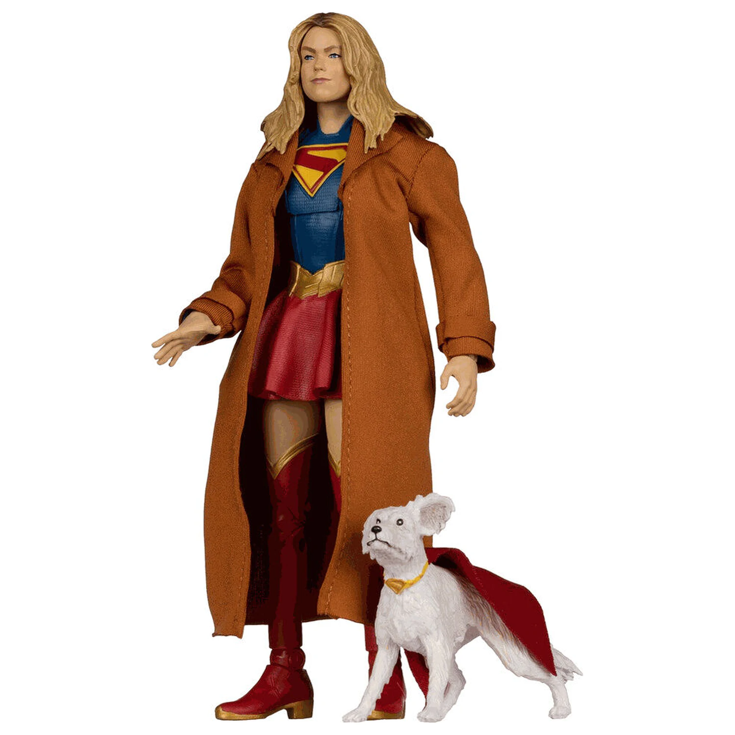 DC Comics Supergirl Deluxe Theatrical Edition Gold Label Collection Supergirl & Puppy Kripto figurka 18cm fotografii produktu