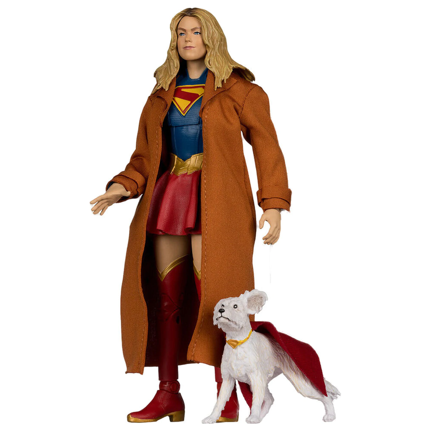 DC Comics Supergirl Deluxe Theatrical Edition Gold Label Collection Supergirl & Puppy Kripto figurka 18cm fotografii produktu