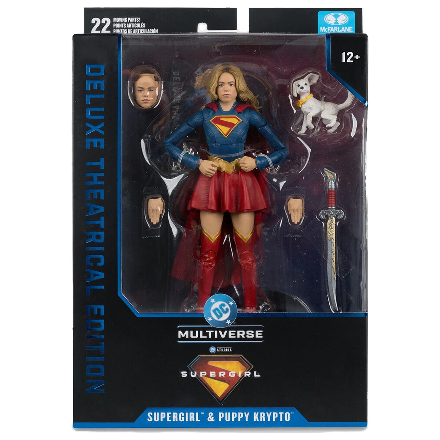 DC Comics Supergirl Deluxe Theatrical Edition Supergirl & Puppy Kripto figurka 18cm fotografii produktu
