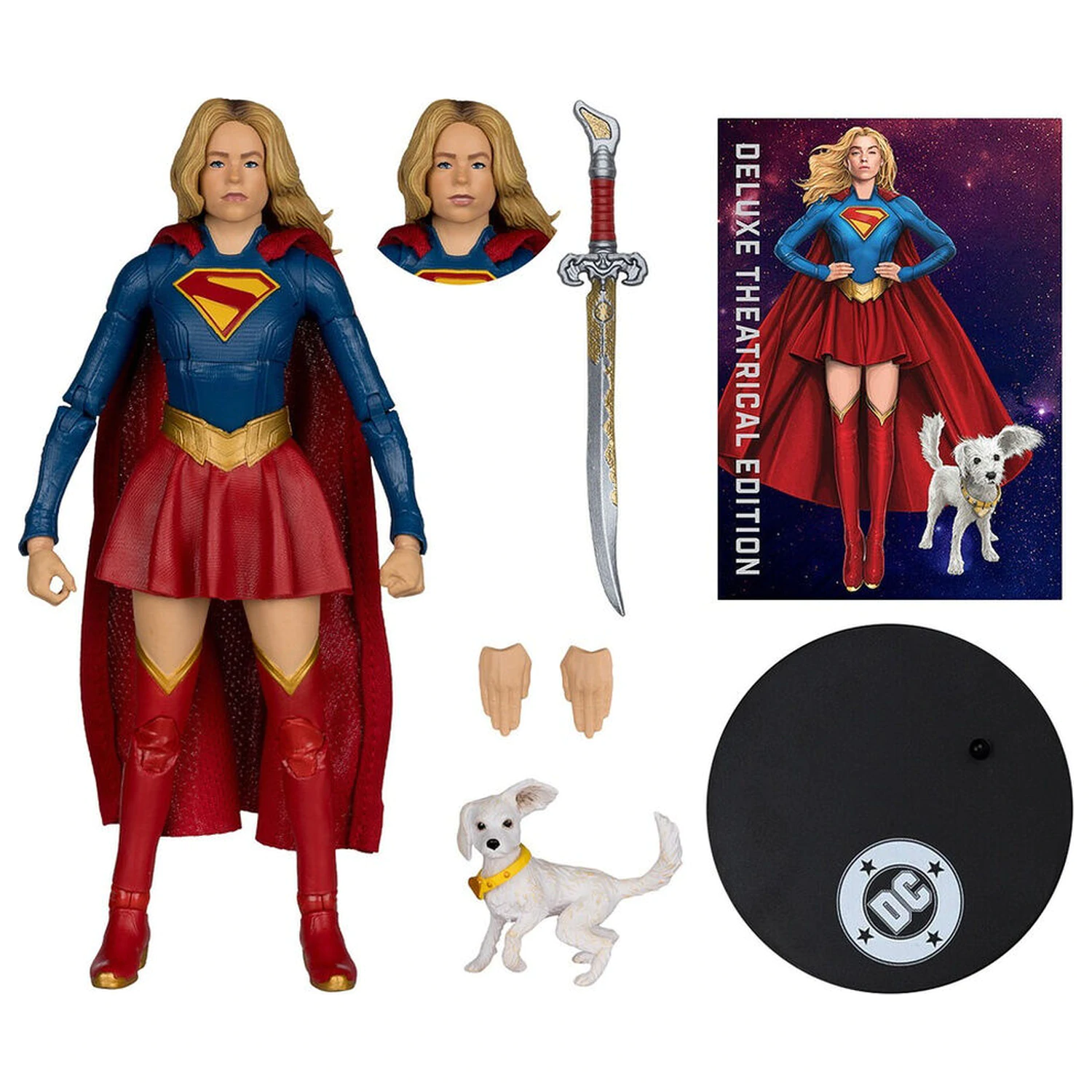 DC Comics Supergirl Deluxe Theatrical Edition Supergirl & Puppy Kripto figurka 18cm fotografii produktu