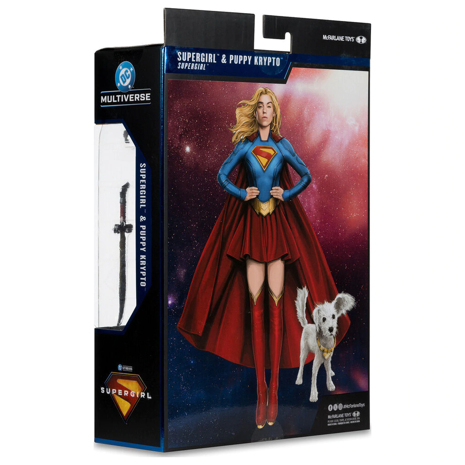 DC Comics Supergirl Deluxe Theatrical Edition Supergirl & Puppy Kripto figurka 18cm fotografii produktu