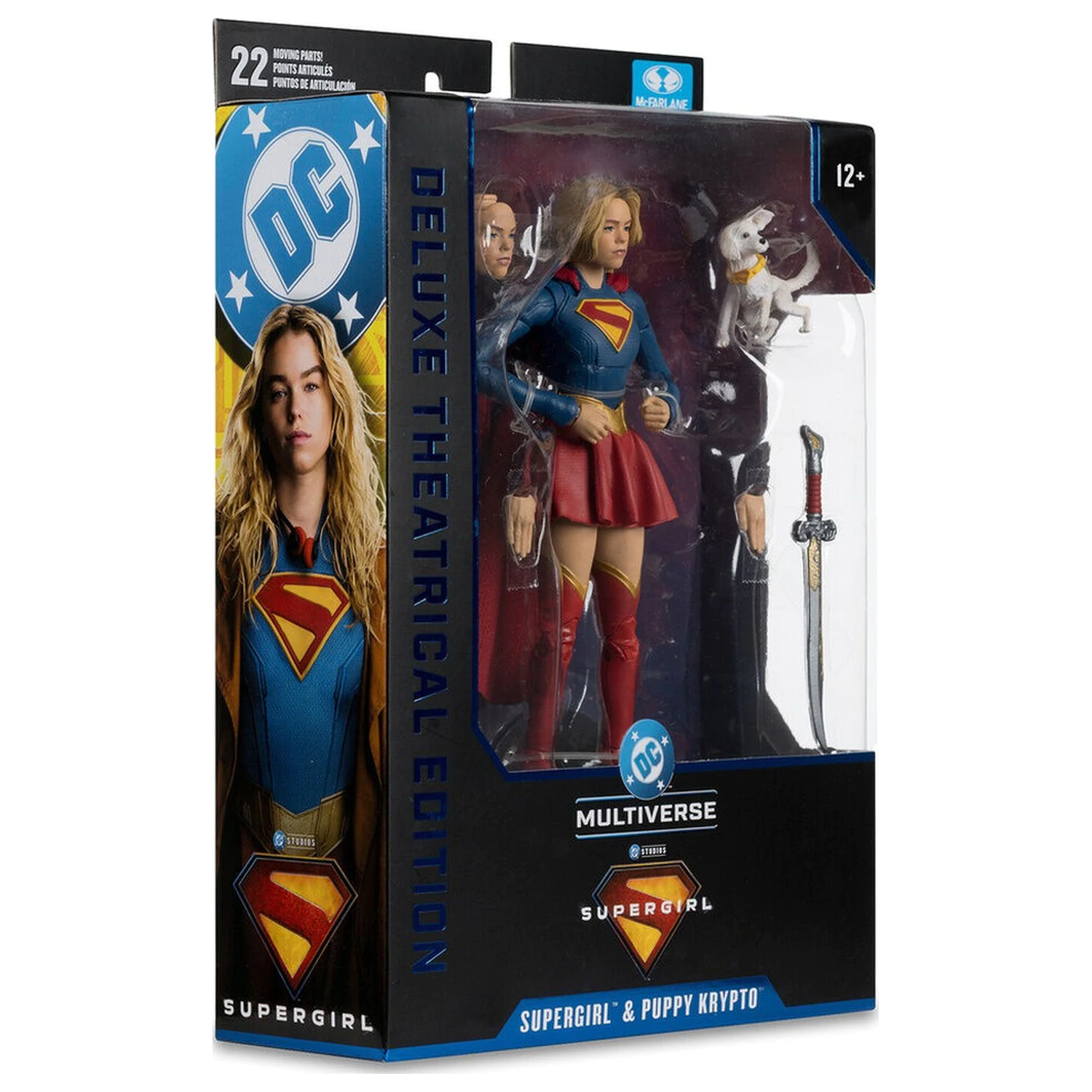 DC Comics Supergirl Deluxe Theatrical Edition Supergirl & Puppy Kripto figurka 18cm fotografii produktu