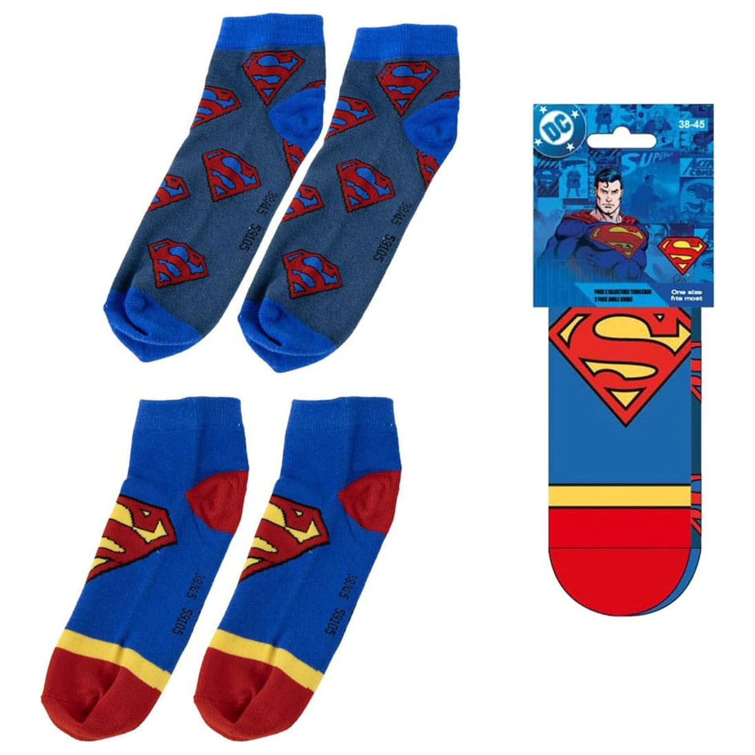 DC Comics kotníkové ponožky 2-balení Superman 38-45 fotografii produktu
