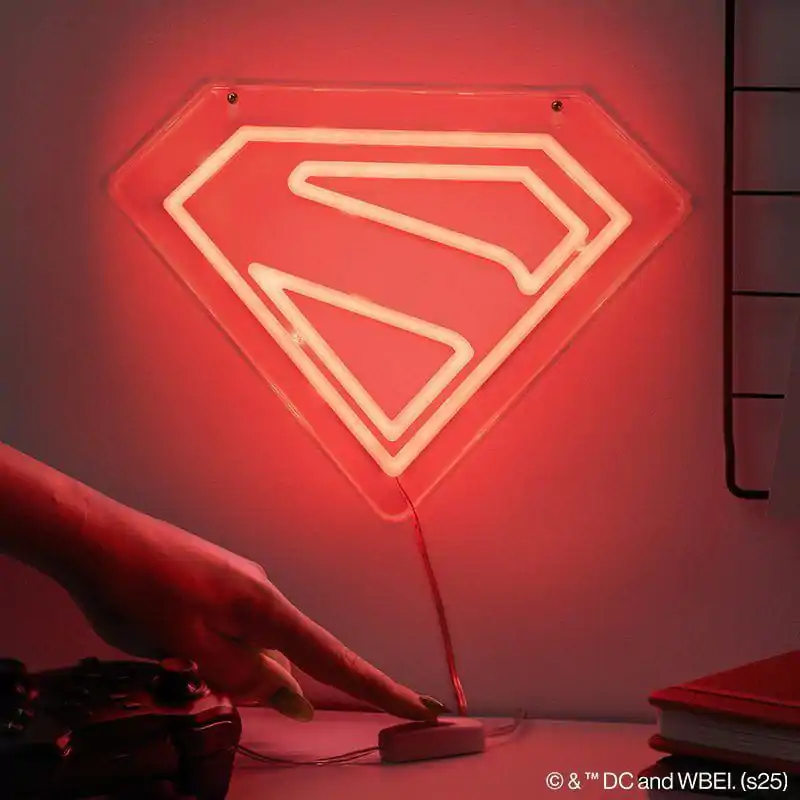 DC Comics LED Nástěnná Lampa Světlo Superman Neon fotografii produktu