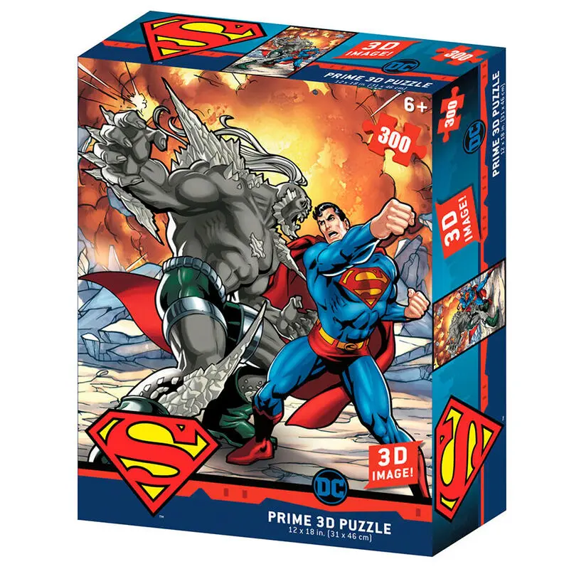 DC Comics Superman vs Doomsday Prime 3D puzzle 300 ks fotografii produktu