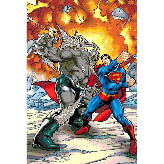 DC Comics Superman vs Doomsday Prime 3D puzzle 300 ks fotografii produktu