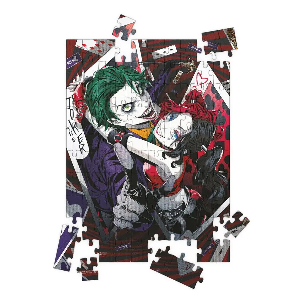 DC Comics Jigsaw Puzzle s 3D efektem The Joker & Harley Quinn Manga (100 dílků) fotografii produktu