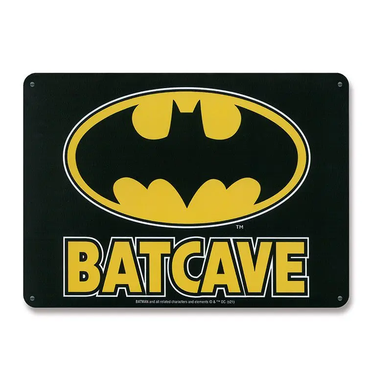 DC Comics plechová cedule Batcave 15 x 21 cm fotografii produktu