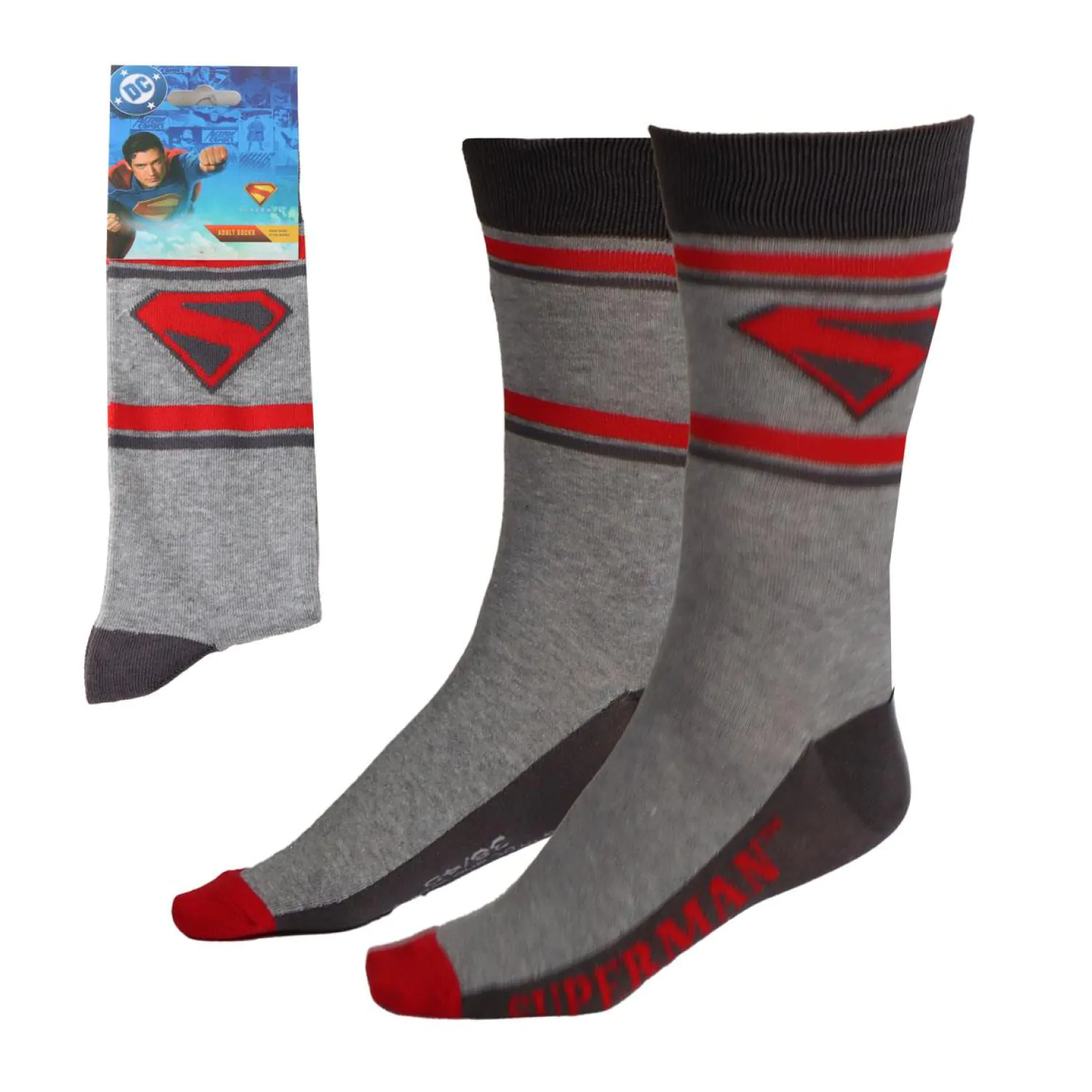 DC Comics Ponožky Superman Logo Grey 38-45 fotografii produktu