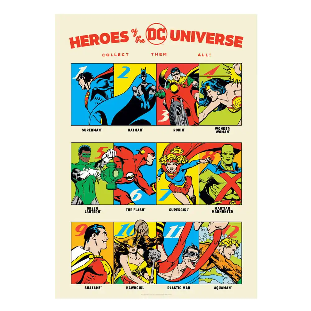 DC Comis Art Print 90th Anniversary Heroes Limited Edition 42 x 30 cm Umělecký tisk fotografii produktu