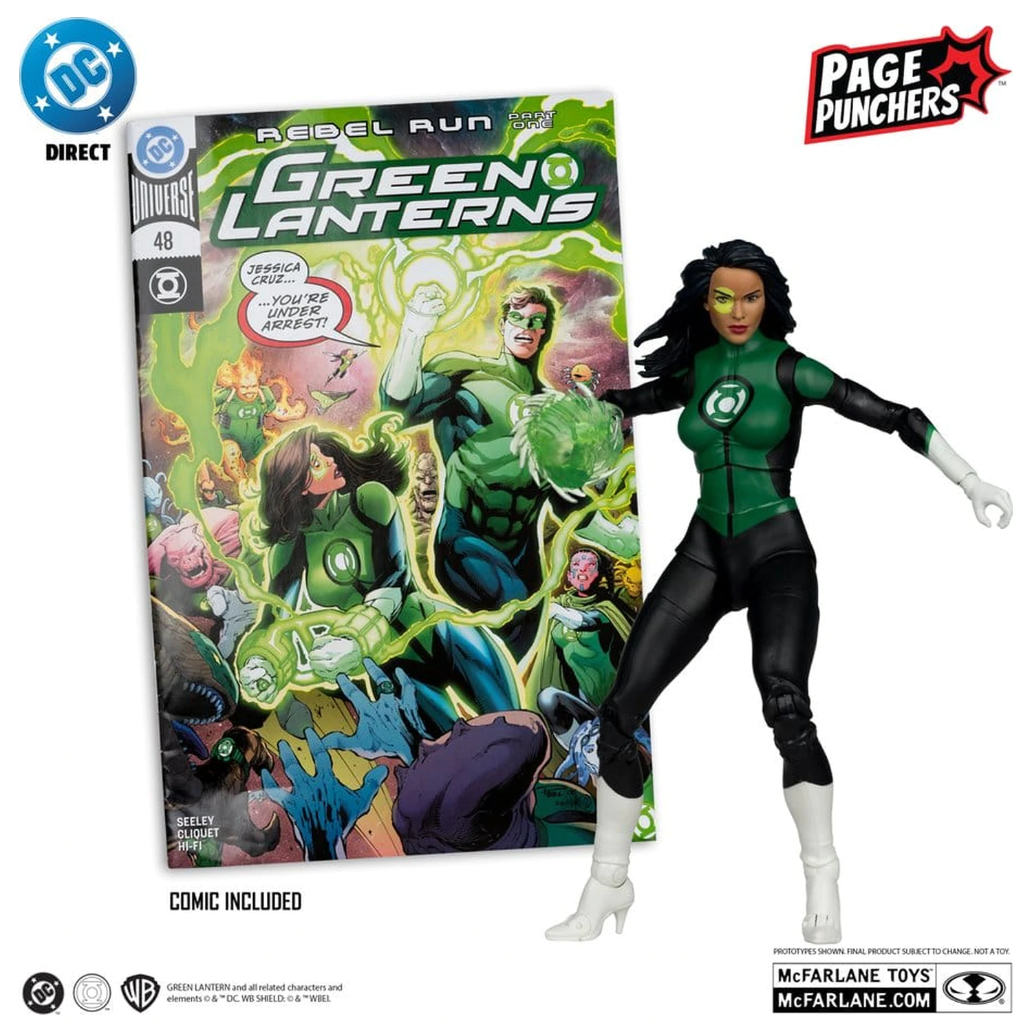 DC Direct Page Punchers akční figurka Jessica Cruz (Green Lanterns # 48) (Red Platinum Edition) 18 cm fotografii produktu