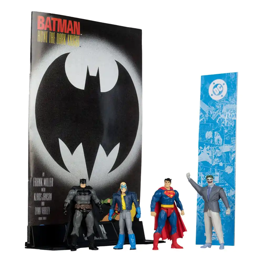 DC Direct Page Punchers Čtyřbalení akčních figurek Batman & Son of Batman & Superman & Joker 7 cm fotografii produktu
