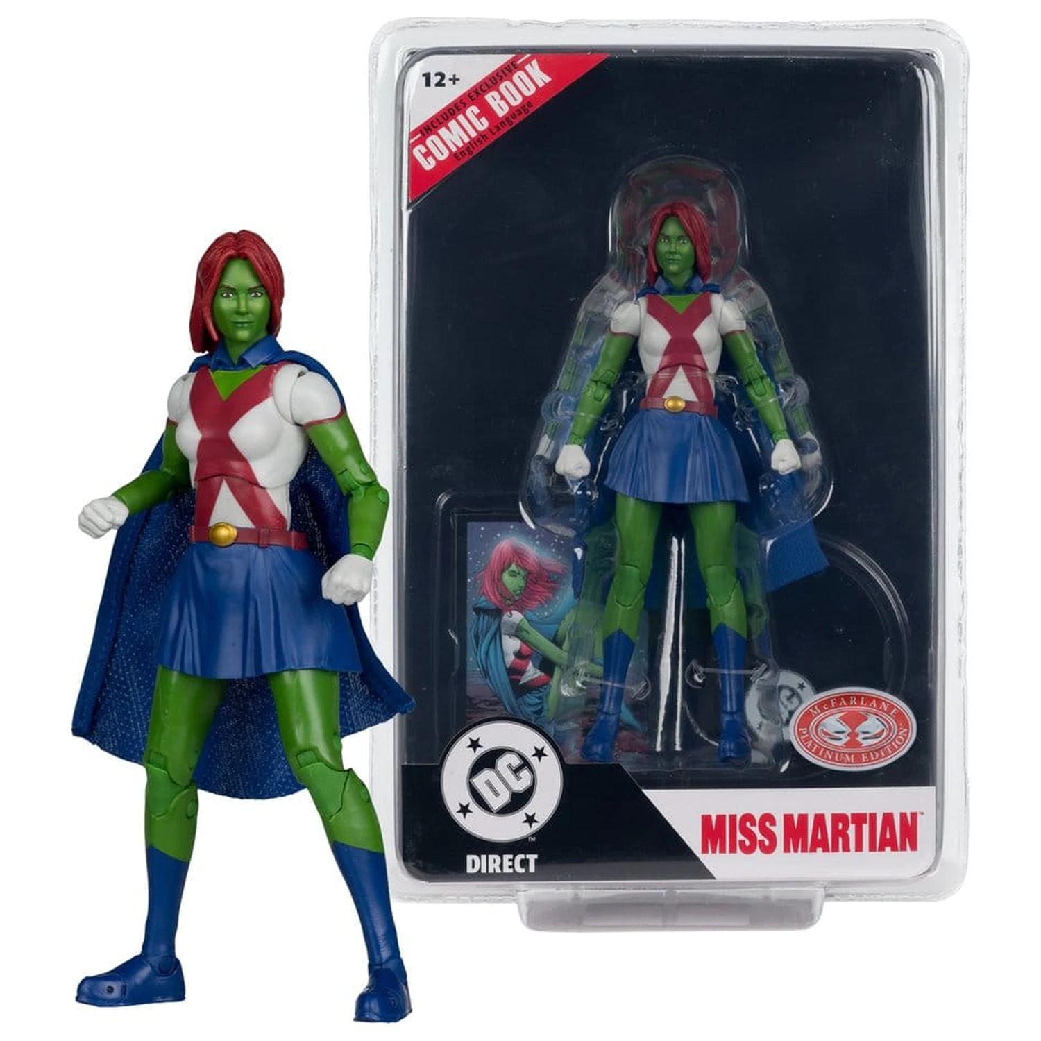 DC Direct Page Punchers Akční figurka Miss Martian (Teen Titans #41) (Red Platinum Edition) 17 cm fotografii produktu