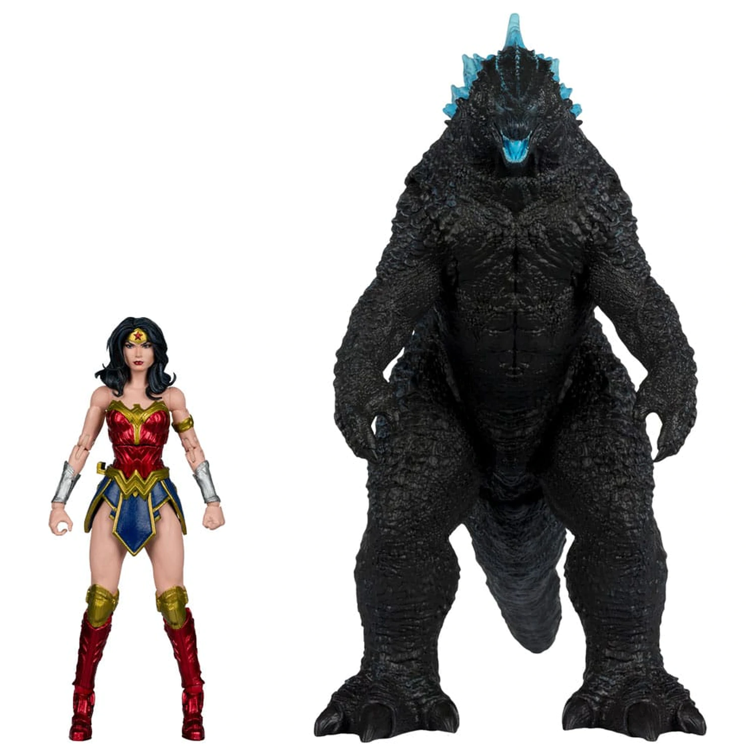 DC Justice League Monsterverse DC Multiverse akční figurky 2-balení Wonder Woman Vs. Atomic Blast Godzilla 18 cm fotografii produktu